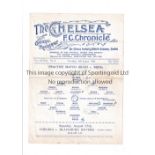 CHELSEA Home programme single sheet. Practice match Blues v Reds 18/8/1932. Not ex Bound Volume.