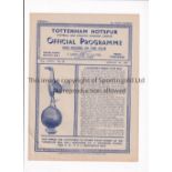 TOTTENHAM HOTSPUR Home programme v West Bromwich Albion 4/1/1947, very slight horizontal crease.