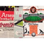 TOTTENHAM HOTSPUR 1950/1 Four away programmes in their Championship season v Arsenal, Charlton,