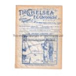 CHELSEA Home programme v Newcastle United 27/12/1909. Also covers South Eastern League v Croydon