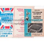 PROGRAMMES FOR FRIENDLY MATCHES Forty five programmes including homes and aways for Arsenal,