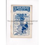 OLDHAM ATHLETIC V BOLTON WANDERERS 1912 Programme for the League match at Oldham 20/1/1912, team