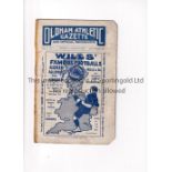 ENGLISH LEAGUE V IRISH LEAGUE 1909 Programme for the Inter-League match at Oldham Athletic FC 9/10/