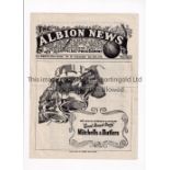 ARSENAL Programme for the away FL South match v West Bromwich Albion 19/1/1946, horizontal fold.