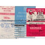 1951/2 NEWPORT COUNTY AWAYS Eleven aways at Bristol City folds, Reading, Brighton, Bournemouth pen