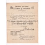 MANCHESTER AND DISTRICT F.A. 1896 Annual General Meeting Agenda and Statement of Account 26/5/1896