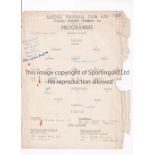 ARSENAL Single sheet programme for the Public Practice Match 17/8/1957, horizontal fold, paper
