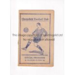 CHESTERFIELD V COVENTRY CITY 1939 Programme for the League match at Chesterfield 4/3/1939, slight