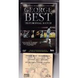 GEORGE BEST Ticket and DVD for the Best Testimonial 8/8/1988. Generally good