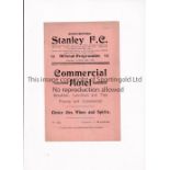 1921/2 ACCRINGTON STANLEY RES v CROSTON Programme for 29/10/1921 at Accrington in their first league