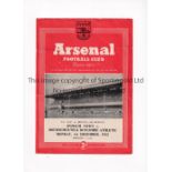 NEUTRAL AT ARSENAL / IPSWICH V BOURNEMOUTH One of the scarcest post-war programmes for FA Cup 2nd