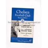 1950 CHARITY SHIELD AT CHELSEA Programme for England World Cup XI v F.A. Canadian Touring Team 20/