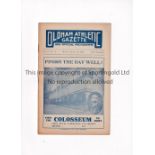 OLDHAM ATHLETIC V NEWCASTLE UNITED 1921 Programme for the League match at Oldham 28/3/1921. Good