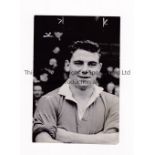 DUNCAN EDWARDS An original b/w 6" X 4" Press photograph with stamps on the reverse 26/1/1955. Good