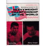 CASSIUS CLAY MUHAMMAD ALI V HENRY COOPER 1963 Programme for the fight at Wembley 18/6/1963.