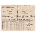 ARSENAL Home programme for the League match v Derby County 4/5/1935, hat-trick of Championships