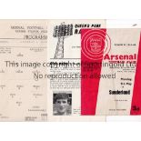 ARSENAL Seven programmes in their successful 1965/6 Youth Cup run. 5 home single sheets v Brentford,
