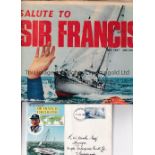 SIR FRANCIS CHICHESTER Two items relationg to the solo round the world voyage in Gypsy Moth IV.