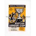 1954 SCOTTISH LEAGUE CUP SEMI-FINAL Programme for East Fife v Motherwell 9/10/1954 at Hampden
