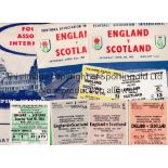 ENGLAND V SCOTLAND Seven programmes with songsheets 1957, 1959, 1963, 1965, 1967, 1969 and 1971