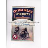 CRYSTAL PALACE SPEEDWAY England v Australia 27/6/1931. Rusty staples replaced, rear cover worn and