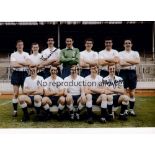 TOTTENHAM Autographed 12 x 8 colour photo showing players posing for photographers during a photo-