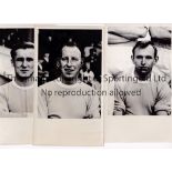 MANCHESTER CITY PRESS PHOTOS Thirteen original B/W portrait Press photos with stamps on the reverse,