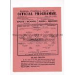 ARSENAL Programme for the home FL South match v Tottenham Hotspur 9/12/1944, pencil team changes.