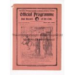 TOTTENHAM HOTSPUR V MANCHESTER UNITED 1921 Programme for the League match at Tottenham 8/10/1921,