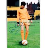 PETER KNOWLES Autographed 12 x 8 colour photo showing the Wolves centre-forward demonstrating his