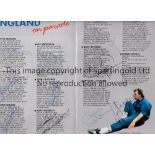 ENGLAND / NORTHERN IRELAND AUTOGRAPHS 1986 Programme for the International at Wembley 15/10/1986