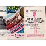 ARSENAL Three programmes for away Friendlies v Sweden XI 60/1 team changes, Bohemians Selected in