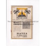 1933/4 NORWICH CITY v NEWPORT COUNTY Programme for the League match at Newport 2/4/1934 and