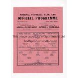 ARSENAL Single sheet home programme for the FL South match v Fulham 10/11/1945, very slightly