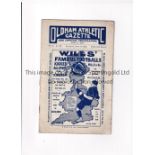 OLDHAM ATHLETIC V TOTTENHAM HOTSPUR 1912 Programme for the League match at Oldham 13/4/1912, team