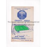 1958 CHARITY SHIELD AT BOLTON WANDERERS Home programme v Wolves 6/10/1958. Good