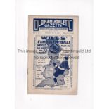 OLDHAM ATHLETIC V MANCHESTER UNITED 1911 Programme for the League match at Oldham 16/12/1911, team