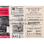 SOUTHPORT Thirty four away programmes: 1959/60 v Rochdale, 1960/1 v Southport FA Cup and Exeter,