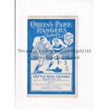 1935/6 QUEENS PARK RANGERS v NEWPORT COUNTY Programme for the League match at Rangers 8/2/1936