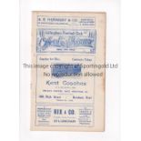 1938/9 GILLINGHAM v NEWPORT COUNTY Programme for the League match at Gillingham 17/9/1938 with