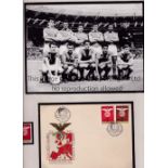 S.L. BENFICA A double sided mount presentation including an 8" X 6" b/w team group before the 1963