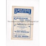 OLDHAM ATHLETIC V LIVERPOOL / BURNLEY 1923 Programme for the League match at Oldham 20/1/1923 v