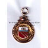 GOLD FOOTBALL MEDALL 1909 A boxed gold hallmarked medal issued by the Manchester Football Federation