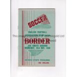 F.A. XI IN SOUTH AFRICA 1956 Programme v. Border 23/5/1956. Good