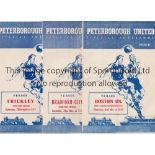 PETERBOROUGH UNITED Thirty two home programmes 1955/6 - 1958/9. 1955/6 X 4 inc. Hull, Bradford