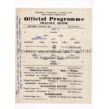 ARSENAL Single sheet programme for the Public Practice Match 17/8/1946, slightly creased, team