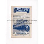 OLDHAM ATHLETIC V LIVERPOOL 1922 Programme for the League match at Oldham 8/4/1922. Good