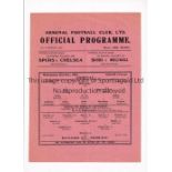 ARSENAL Programme for the home Friendly match v Dynamo Moscow 21/11/1945, very slightly creased