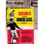 GEORGE BEST Programme for Scotland v Rangers / Celtic select 27/1/1971 slightly creased and