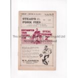 NORTHAMPTON TOWN V NEWPORT COUNTY 1939 Programme for the League match at Northampton 14/1/39.